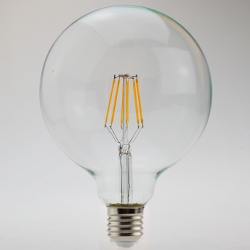 G95 E27 base LED filament bulb light 6W CE ROHS ERP