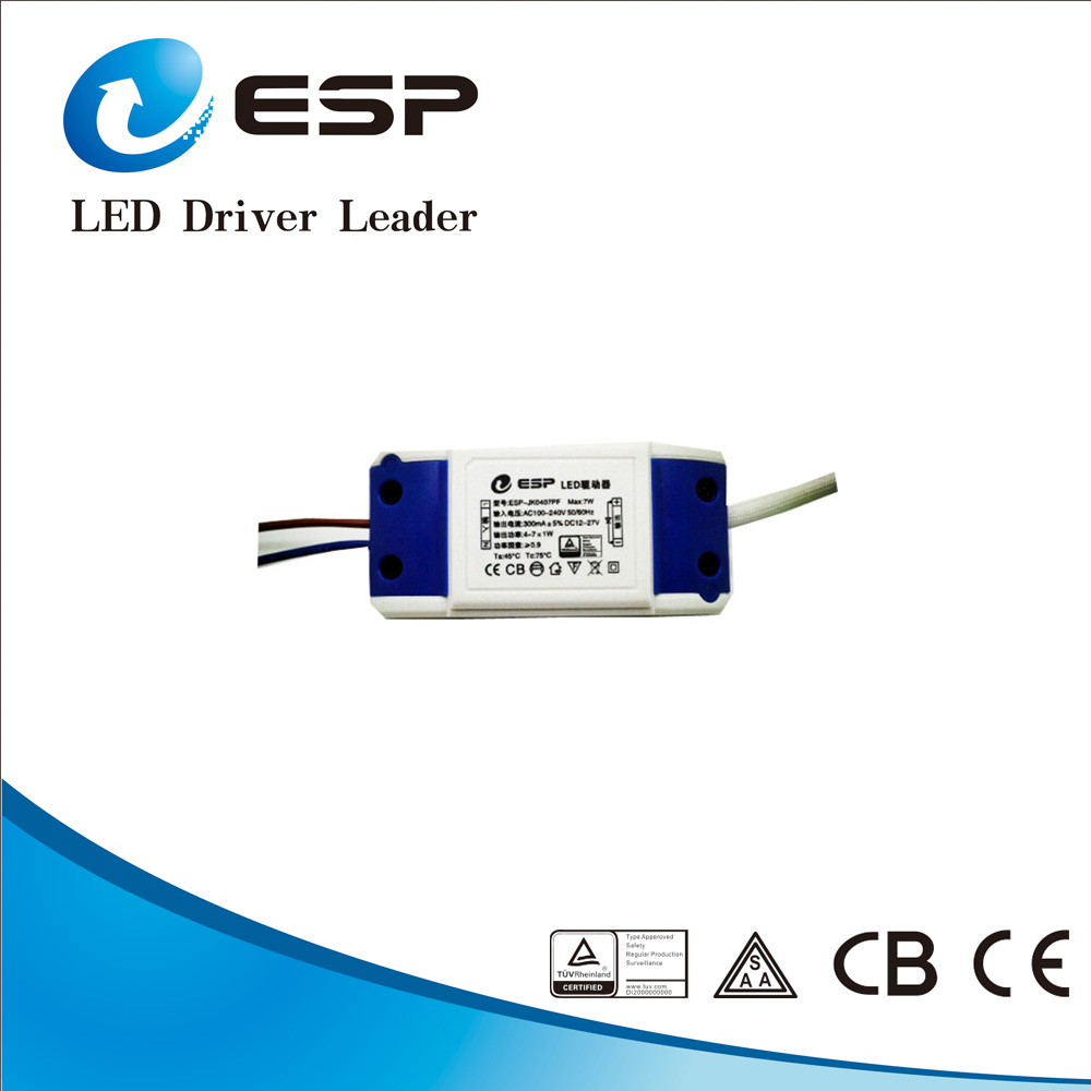 Led panel light driver 4-7w single output 9-24V constant current 300ma with KC
