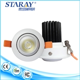 hotel projects lighting adjustable recessed eye ball shape 10w cob led spot down lights