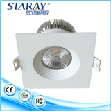 residential decoration square shape ce approval recessed 7w cob led downlights 