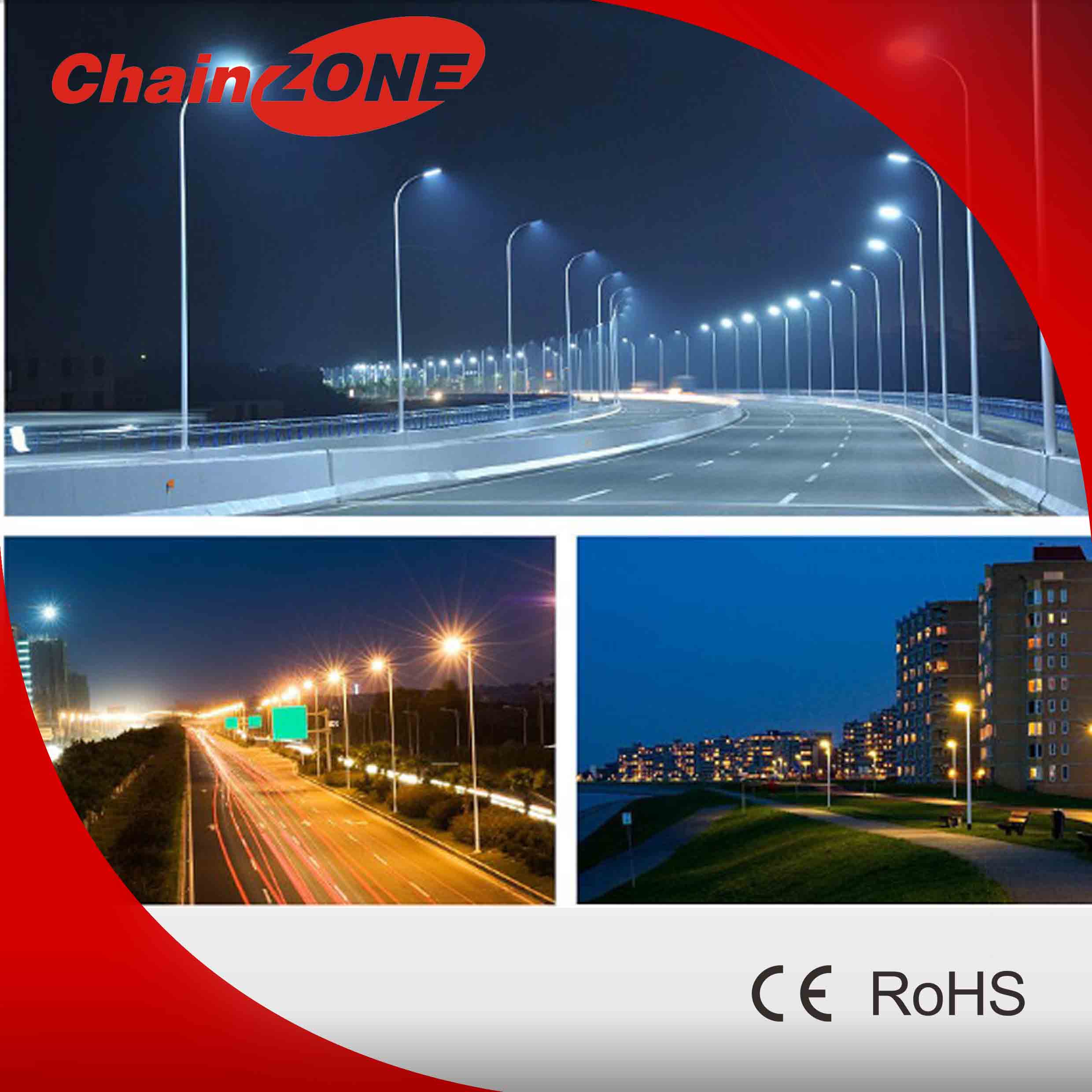 Chainzones LED Light, solar LED Road Light for parking lot