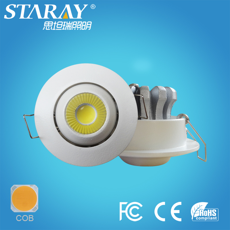 epistar cob round mini shape 2 years warranty recessed mounted small cut out 3w led eye ball ceiling