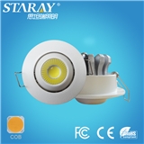 epistar cob round mini shape 2 years warranty recessed mounted small cut out 3w led eye ball ceiling