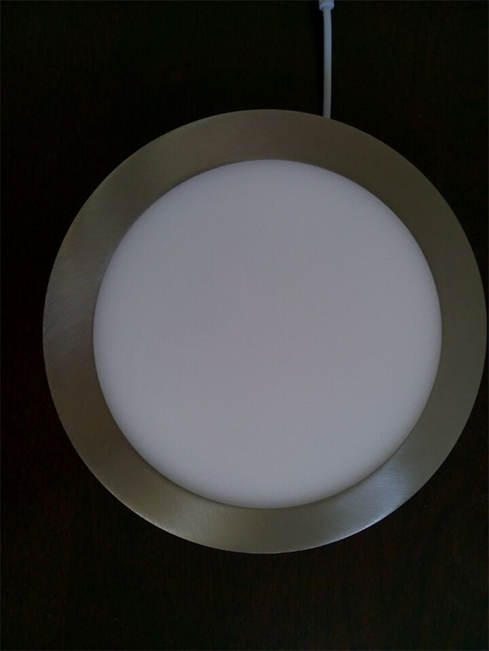15W recessed SMD2835 panel light with gold cover