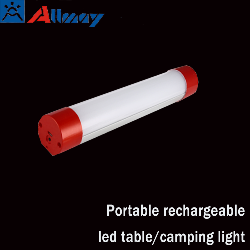 Portable led camping warning device mini tube light table lamp