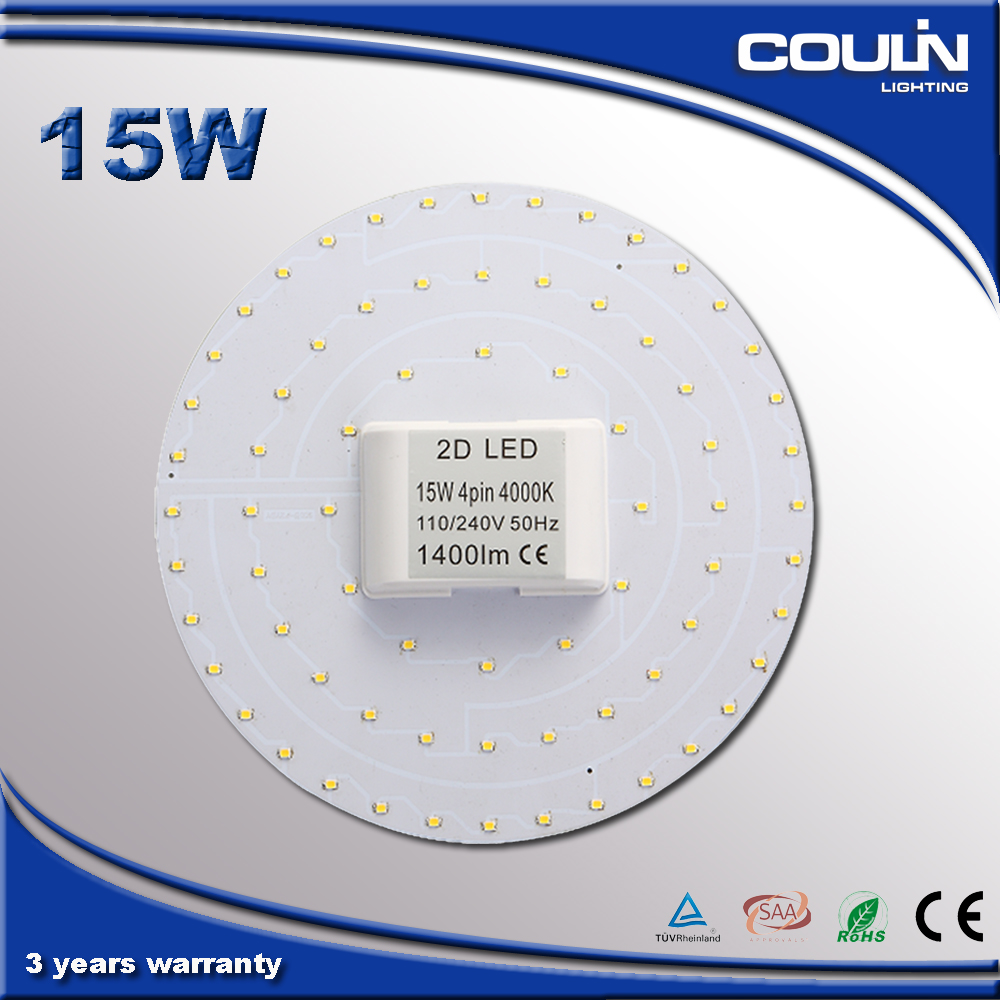 Coulin round 15W battery backup 2d led replacement lamp 