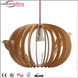 Handmade wooden pendant lamp