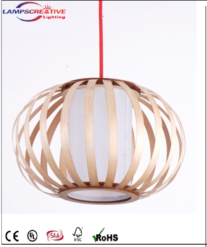 2016Hot sale wood lamp modern indoor droplight LCP-BX