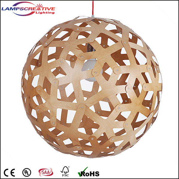  E27 Wood Pendant Light Lamp For Bedroom China 