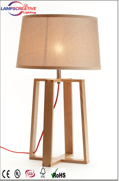 Hot sale simple design wooden table lamp LCT-LD
