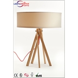 Mpdern design wood table lamp with table lamp shade China LCT-MK