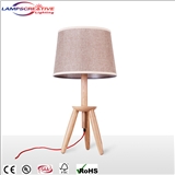 Wholesale wooden table lamp with fabric shade and wooden body LCT-DL