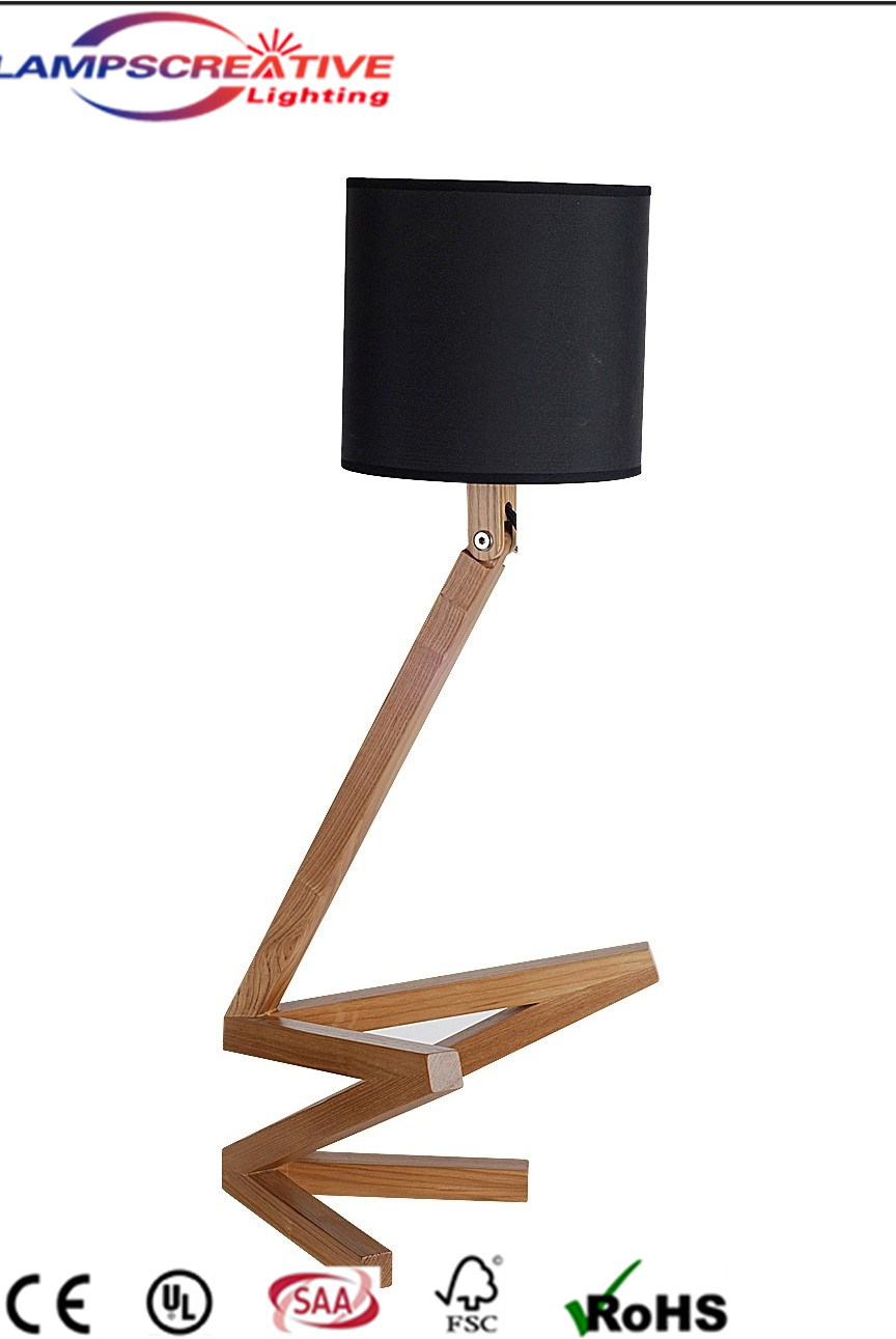 Tripod wood floor lamp adjustable standing wood desk lamp LCT-YW