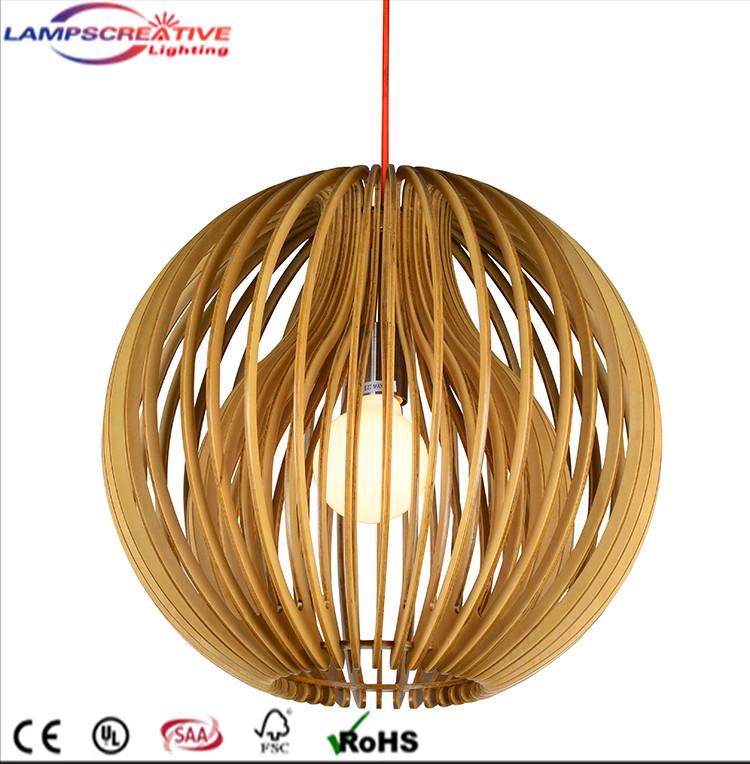 Modern furniture lamp pendant natural wood pendant