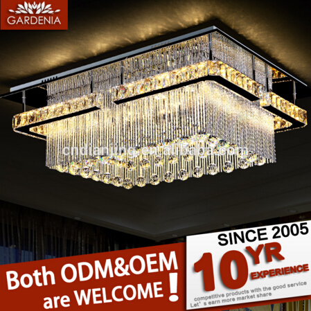 Quantum Box Rectangle Suspension Crystal Led Ceiling Light Crystal