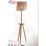 modern simple style hotel wood natural wood floor lamp with square lamp holder LCD-DL
