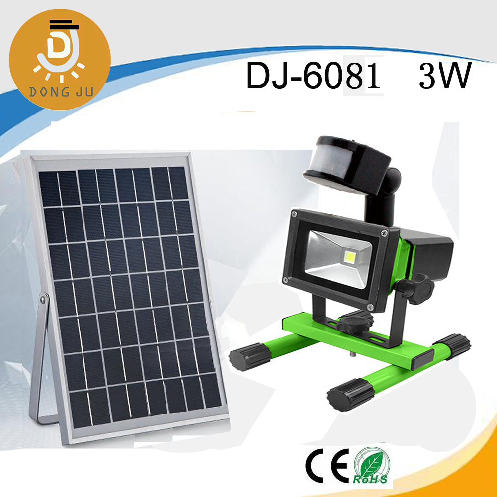 portable and rechargeable solar led light with motion sensor