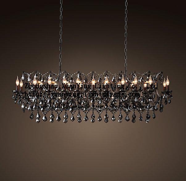 Classical black crystal decorative chandelier lamp