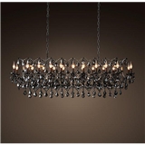 Classical black crystal decorative chandelier lamp