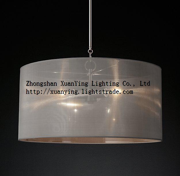 organza shade chandelier lamp for bedroom decoration droplight