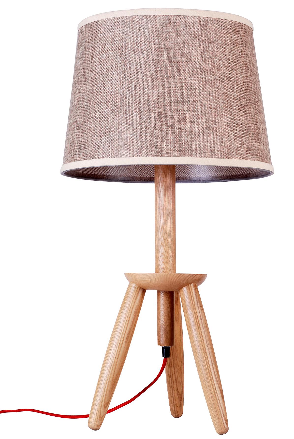 Contemporary wooden reading table lamp