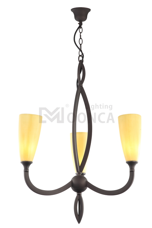 3 light chandelier new item indoor iron glass shade 2016 hot sale traditional chandelier