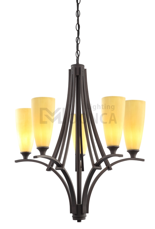 indoor 5 light chandelier new item iron glass shade 2016 hot sale traditional chandelier