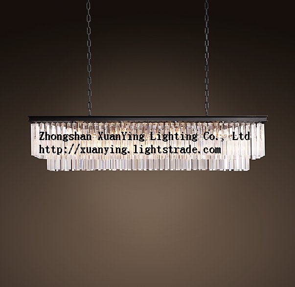 Hot selling meeting room crystal pendant lamp fancy style crystal light