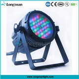 CE outdoor waterproof zoom 36pcs 3w rgbw led par can light for stage