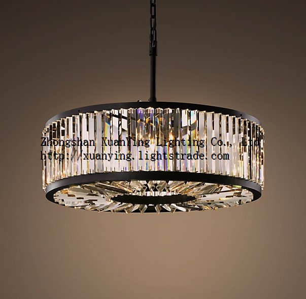 American country retro chandelier lighting crystal pendant light for dinning room shop