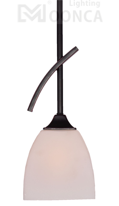 Pendant 1 light 2016 hot sale new indoor traditional Iron light white glass shade energy saving