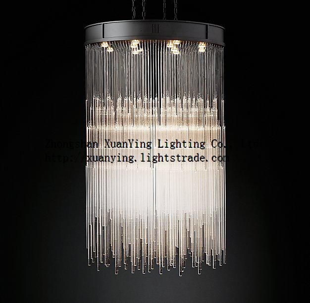 Unique Design Dining Room pendant Lamps with Glass finished in black