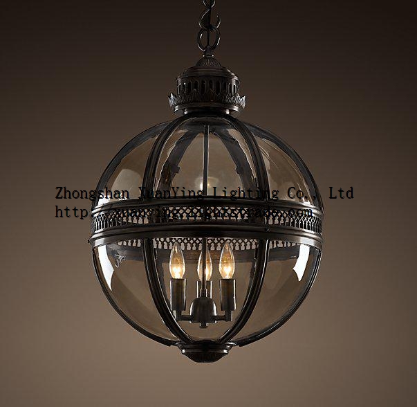 Industry black luxury lamps globe pendant lamp