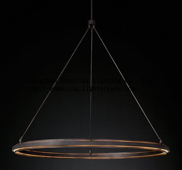round ring pendant lamp metal ring hanging lights