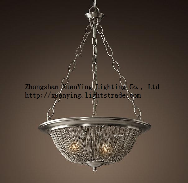 Pewter New Classical vintage Chain Pendant Lighting