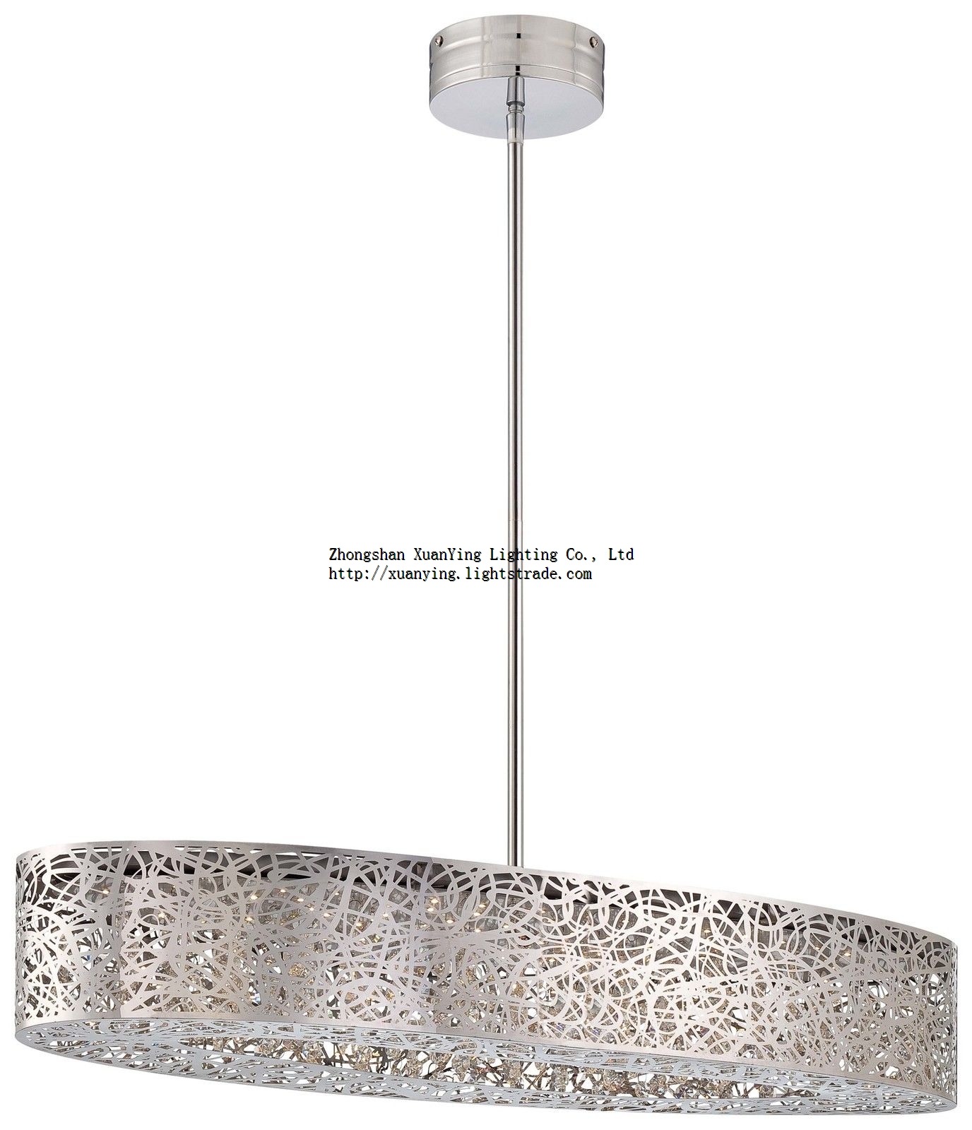Custom made Top Grade laster cut chrome pendant light Art Dining Room Pendant lamp