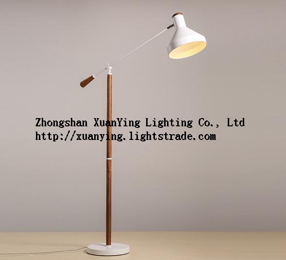 Modern artistic classic wrought iron with wood floor lamp