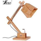 Electric switch table light folding wood desk lamp light
