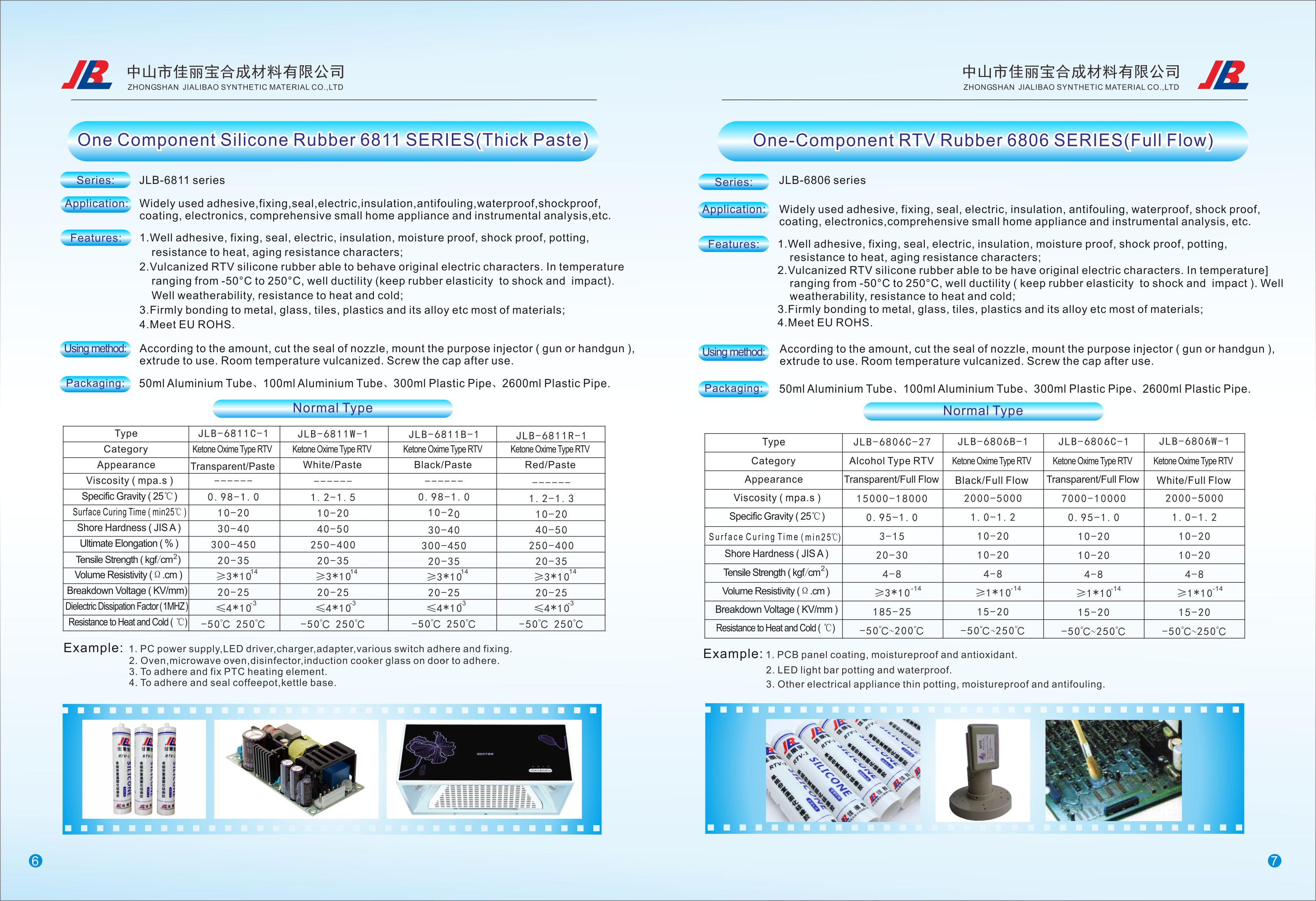 One Component Silicone Rubber 606 Series