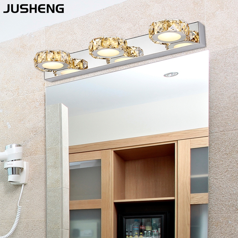 JUSHEN 9w Round crystal lampshade wall lamp 5980R 110-240v ac ce rohs