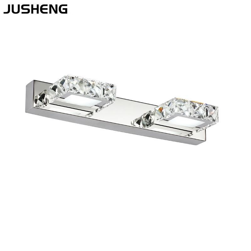 JUSHEN 6w LED bathroom mirror crystal wall lamp 5980 110-240v ac ce rohs