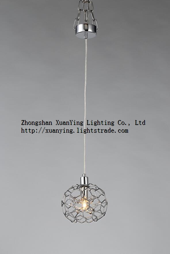 iron with crystal simple indoor pendant lighting