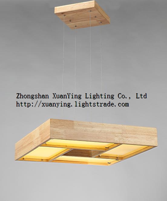 Popular SAA big wood pendant light in China modern wooden light