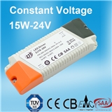 15W 24V CONSTANT VOLTAGE LED DRIVER WITH CE CB EMC SAA CERTIFICATE