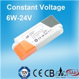 6W 24V CONSTANT VOLTAGE LED DRIVER WITH CE CB EMC SAA CERTIFICATE