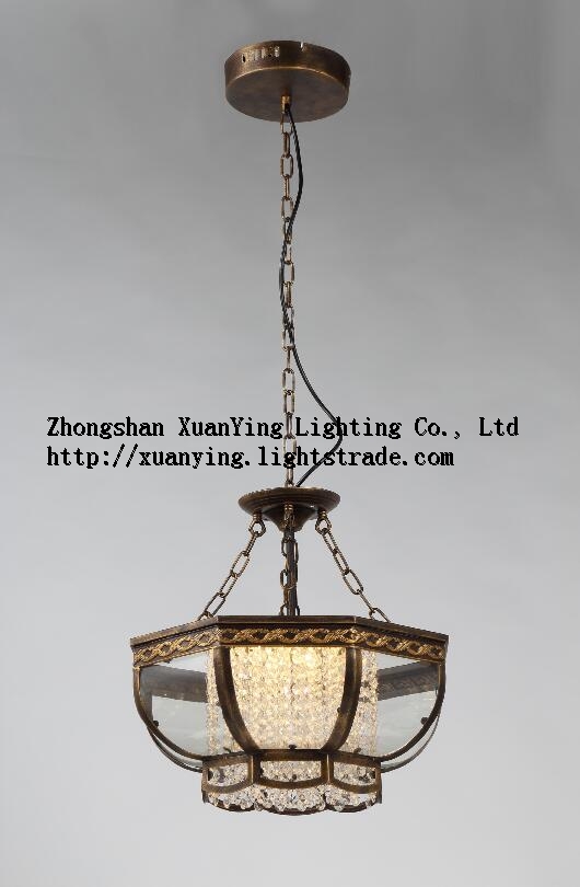 Fashion style hanging black and brushed gold chandelier light