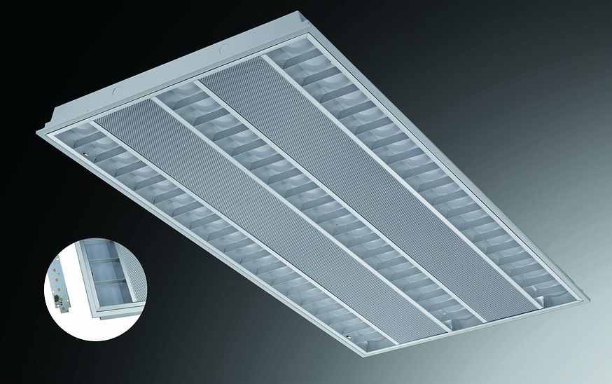 Built-in LED I-model grid lamp panel series with net