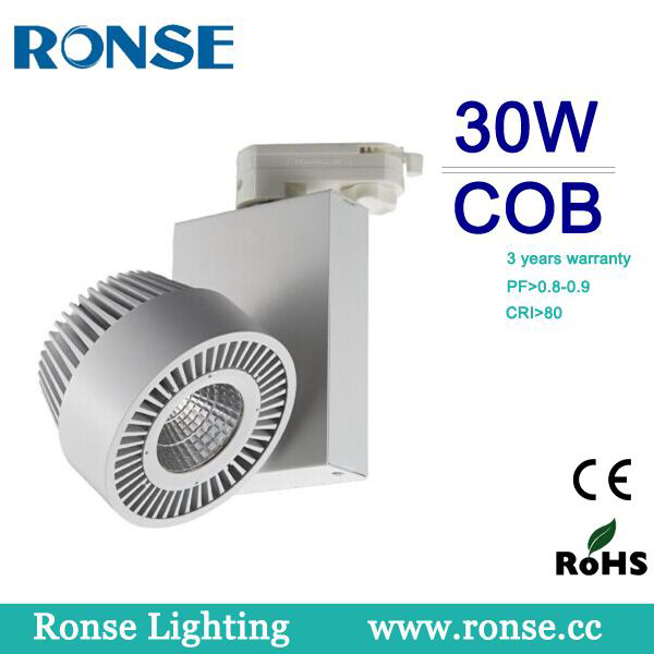 Ronse 2016 commercial style led cob track lighting 30W high CRI