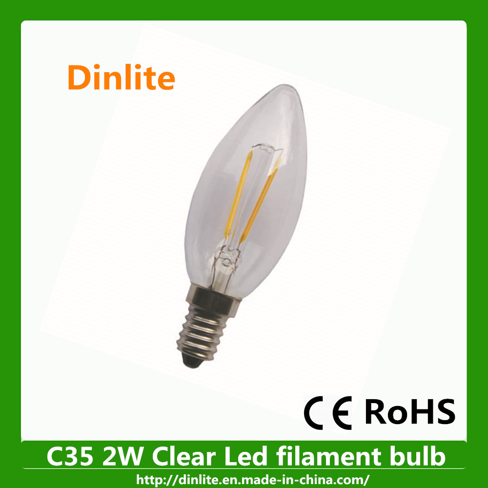C35 LED Filament bulb 2w