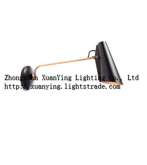 2016 golden with black color modern wall lamp